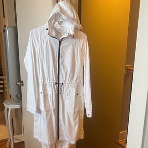 Athleta White Utility Jacket with Hood